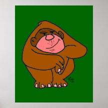 Friendly Monkey Kids Picture Cartoon Posters