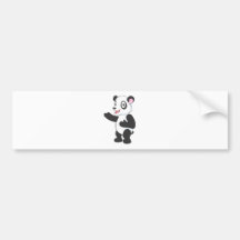 Friendly Panda Bumper Stickers