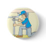 Friendly Plumber Cartoon Button