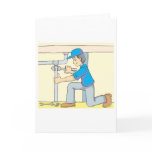 Friendly Plumber Cartoon Card