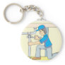 Friendly Plumber Cartoon Key Chain