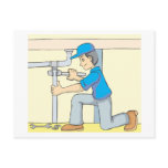 Friendly Plumber Cartoon Postcards