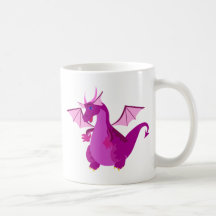 Friendly Purple and Pink Dragon Mug