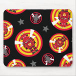 Friendly Retro Robot Repeat Pattern mousepads