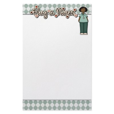 Friendly Smiling Nurse Customized Stationery by cowboyannie