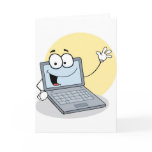 Friendly Waving Laptop Cards