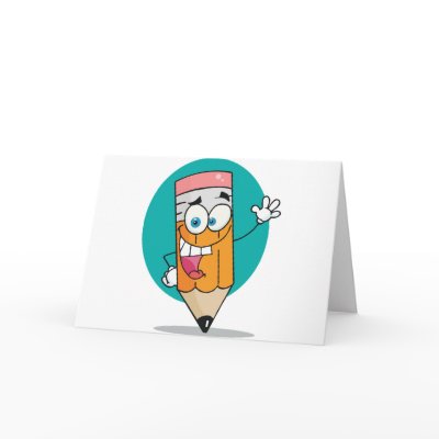 Friendly Waving Pencil Cards by KidPrintz