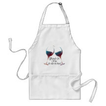 Friends and Wine the older the better Wine art Apron