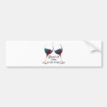 Friends and Wine, the older the better, Wine Gifts Bumper Sticker