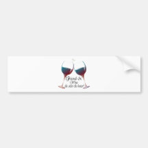 Friends and Wine, the older the better, Wine Gifts Bumper Sticker
