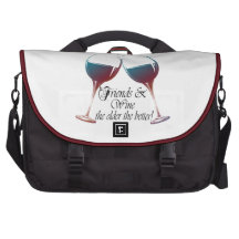 Friends and Wine, the older the better, Wine Gifts Commuter Bag