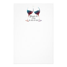 Friends and Wine, the older the better, Wine Gifts Stationery Design