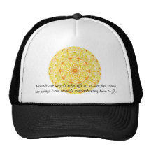 Friends are angels who lift us to our feet when... mesh hat
