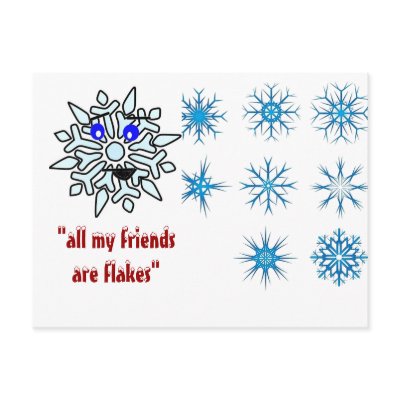 Friends are Flakes Postcard by AllHolidaysandEvents