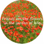 Friends Are Like Flowers (round) Acrylic Cut Out