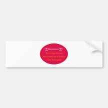 Friends Forever 2 Hearts Magenta White Saint Thoma Bumper Sticker