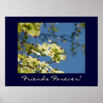 Friends Forever! art print White Dogwood Flowers