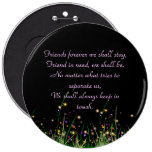 friends forever black round button