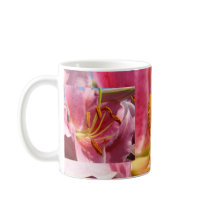 FRIENDS FOREVER GIFT Coffee Mug Pink Lily Flowers