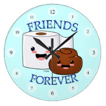 Friends Forever Happy Poo and TP Clock