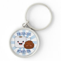 Friends Forever Happy Poo and TP Keychain