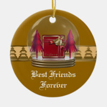 Friends Forever Heart Christmas Ornament