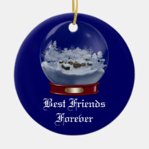 Friends Forever Heart Christmas Ornament