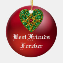 Friends Forever Heart Christmas Ornament