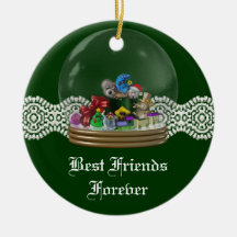 Friends Forever Heart Christmas Ornament