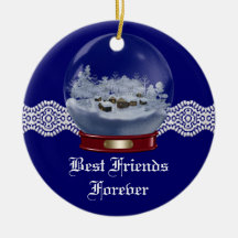 Friends Forever Heart Christmas Ornament