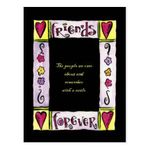 FRIENDS FOREVER. POST CARD