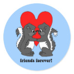 friends forever round sticker