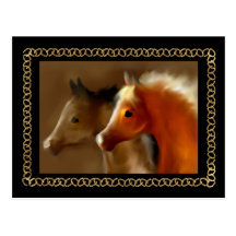 "Friends" ~ Horseshoe Frame Postcard