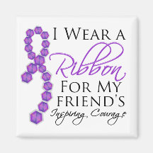 Friend's Inspiring Courage - Pancreatic Cancer Refrigerator Magnet