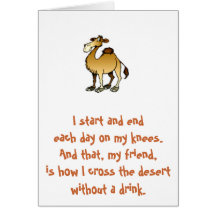 Friends of Bill W.:  Birthday Camel note card