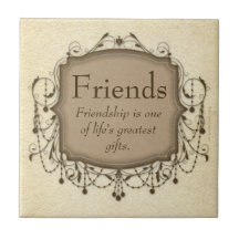 Friends Sentimental Message Chandelier Tile Plaque