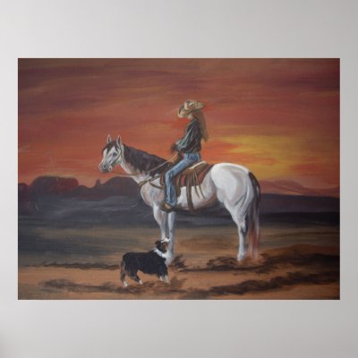 Friends Sharing a Sunset Print by Blunderosa