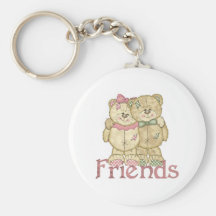 Friends Teddy Bear Pair - Original Colours Key Chains