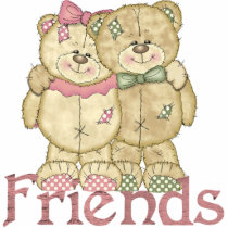 Friends Teddy Bear Pair - Original Colours
