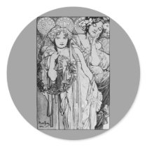 Friendship ~ Alphones Mucha  ~ 1904 Stickers