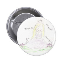 Friendship Girl Pinback Button