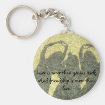 Friendship is Rare than Love Keychain