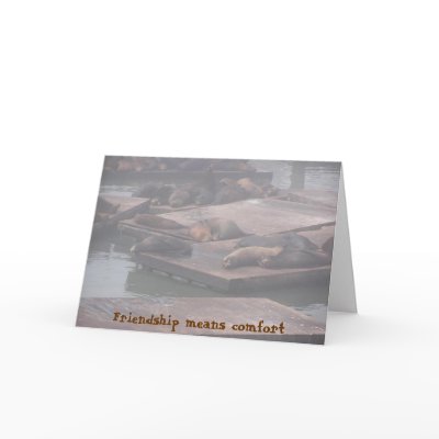 Friendship means comfort greeting cards by SandeDesigns