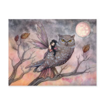Friendship Owl and Fairy Postcard
