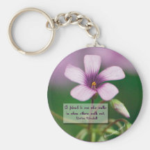 Friendship -  Pink Wood Sorrel Keychain
