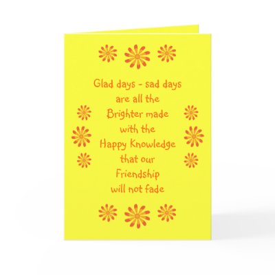 Friendship poem & flowers greeting card by Molly_Sky