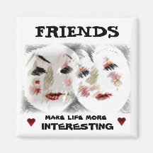 Friendship Refrigerator Magnet