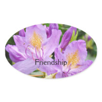 Friendship stickers custom Purple Rhododendrons