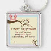 friendship tweet keychain