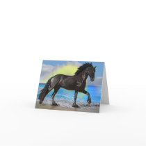 Friesian Horse Beach